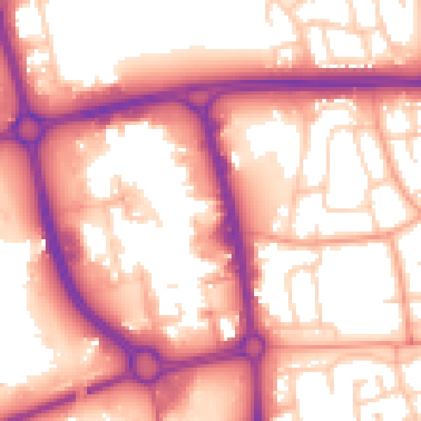 Daytime road noise heatmap for SG1 1BF