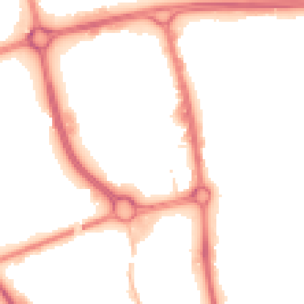 Night-time road noise heatmap for SG1 1BS