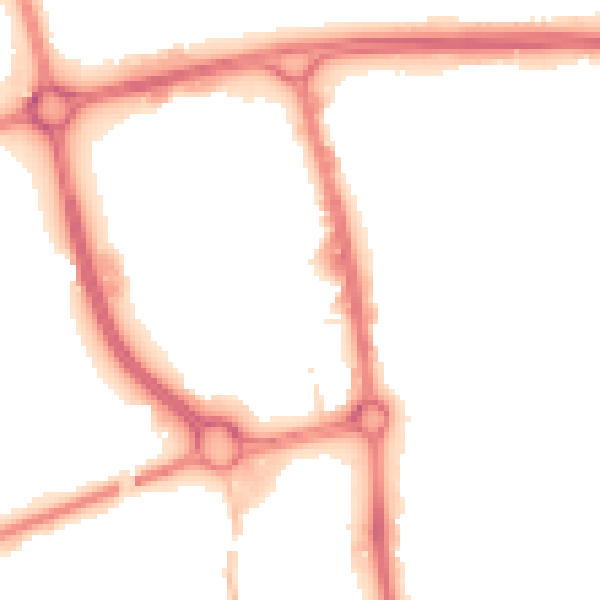 Night-time road noise heatmap for SG1 1DG