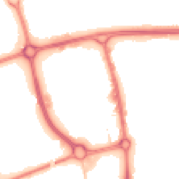 Night-time road noise heatmap for SG1 1EE