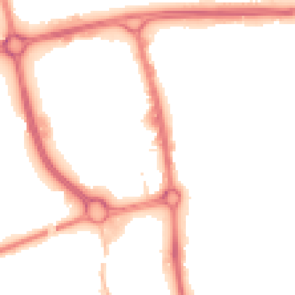 Night-time road noise heatmap for SG1 1EN