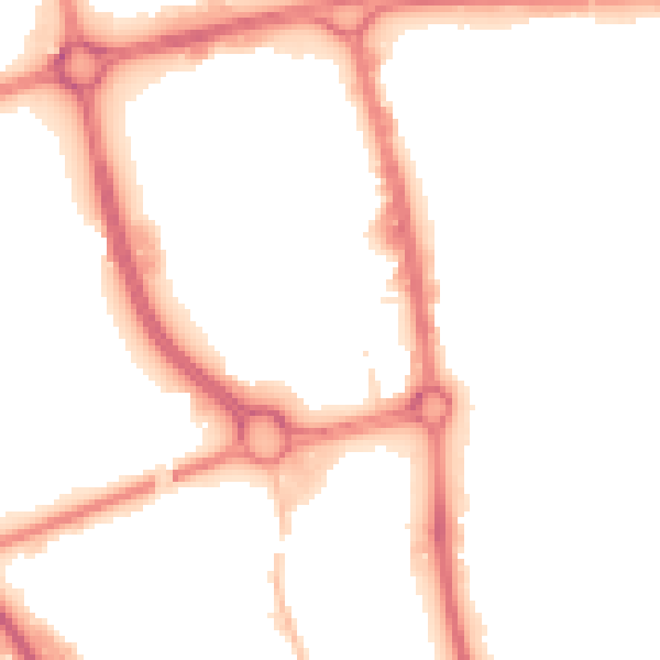 Night-time road noise heatmap for SG1 1ER