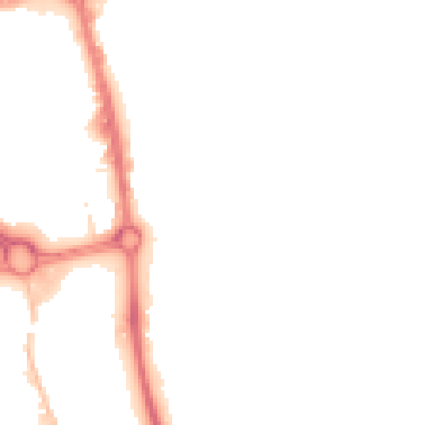 Night-time road noise heatmap for SG1 1HX