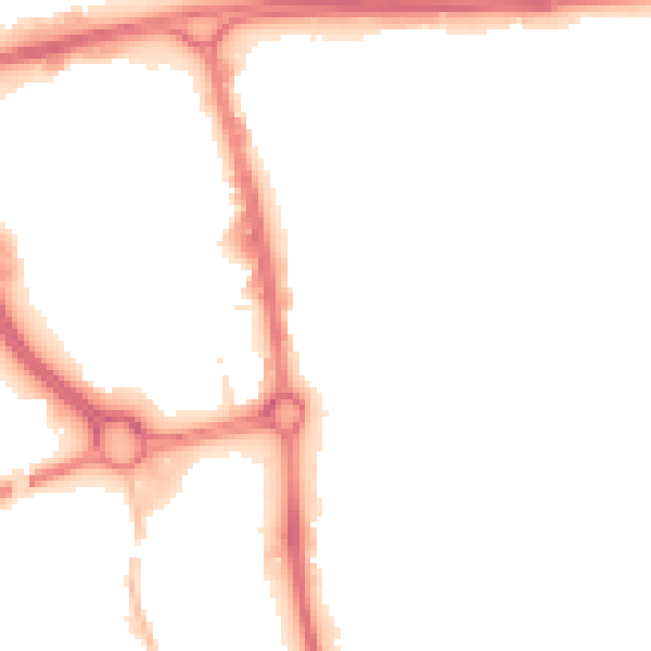 Night-time road noise heatmap for SG1 1HZ