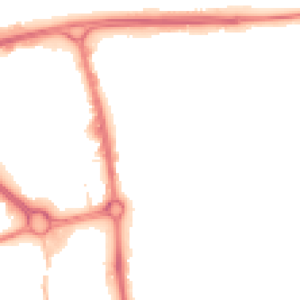 Night-time road noise heatmap for SG1 1JA