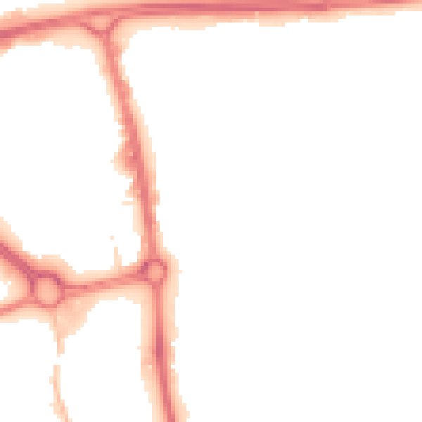 Night-time road noise heatmap for SG1 1JB