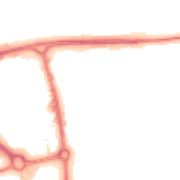 Night-time road noise heatmap for SG1 1JL