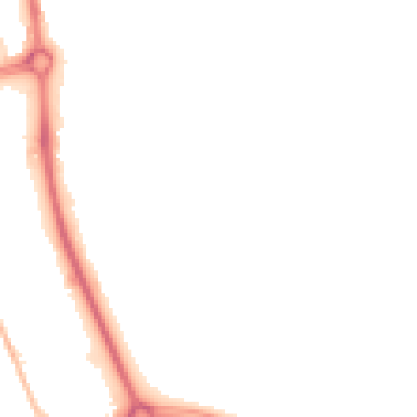 Night-time road noise heatmap for SG1 1SW