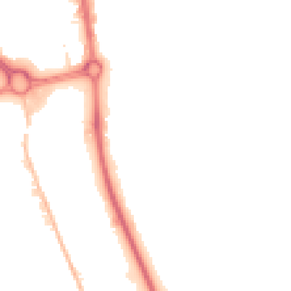 Night-time road noise heatmap for SG1 1TP