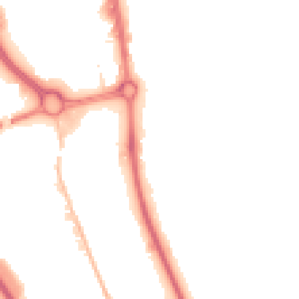 Night-time road noise heatmap for SG1 1TS