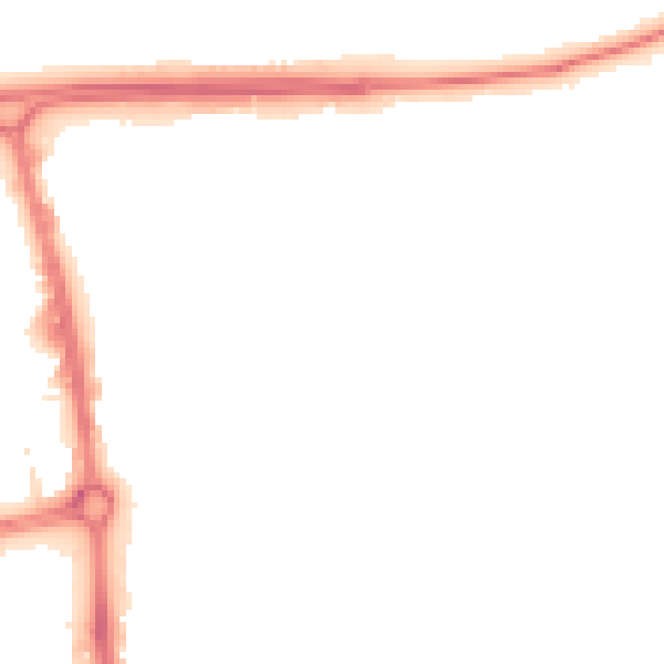 Night-time road noise heatmap for SG1 1UL