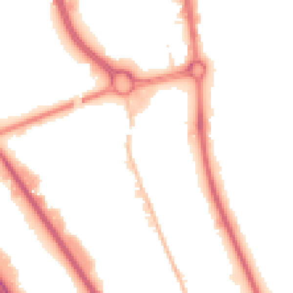 Night-time road noise heatmap for SG1 1WT