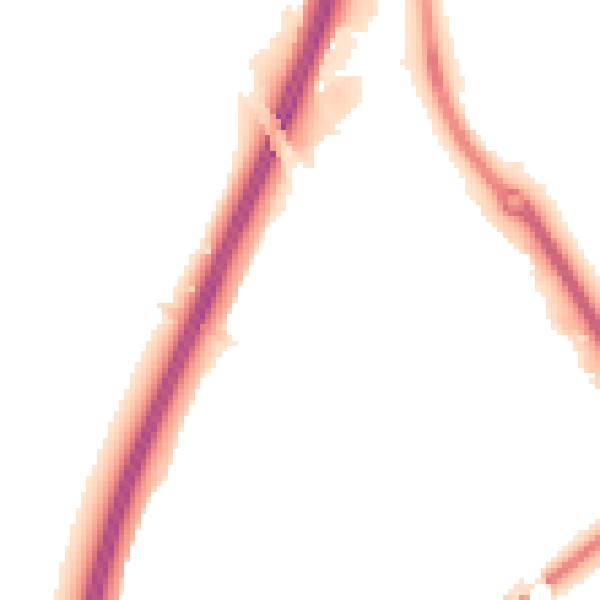 Night-time road noise heatmap for SG1 2JR
