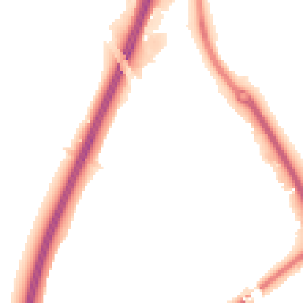 Night-time road noise heatmap for SG1 2JS