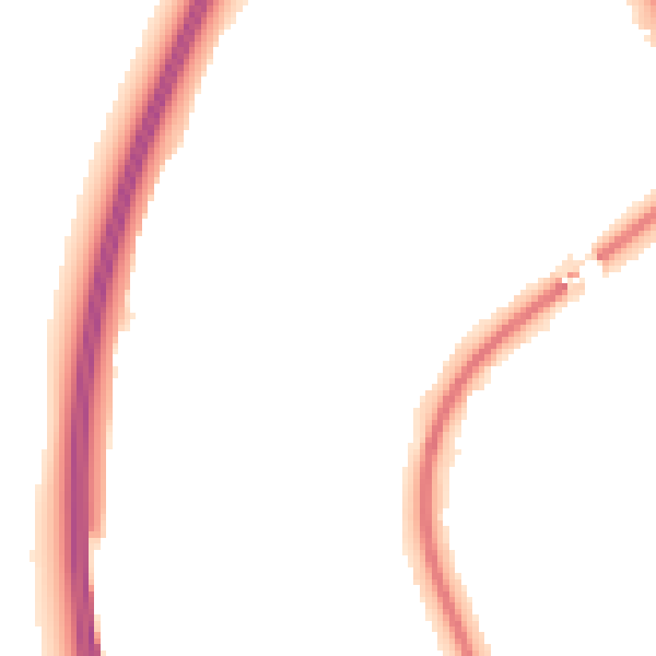 Night-time road noise heatmap for SG1 2LE