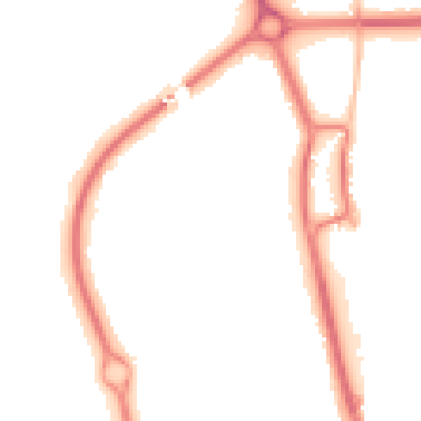 Night-time road noise heatmap for SG1 2NR
