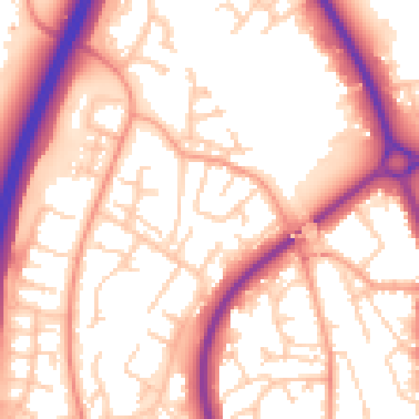 Daytime road noise heatmap for SG1 2PG