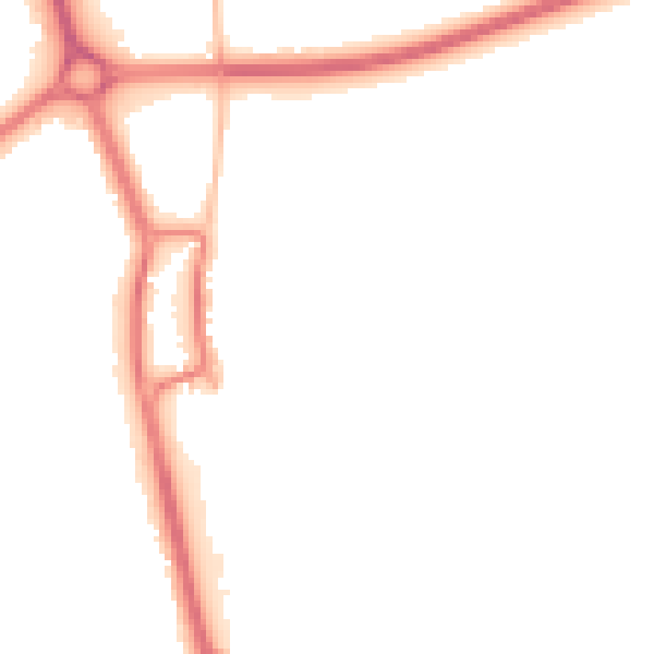 Night-time road noise heatmap for SG1 3BZ
