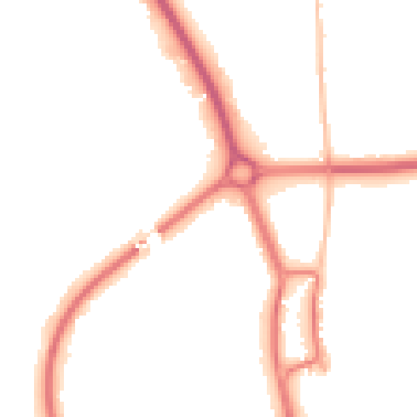 Night-time road noise heatmap for SG1 3FA