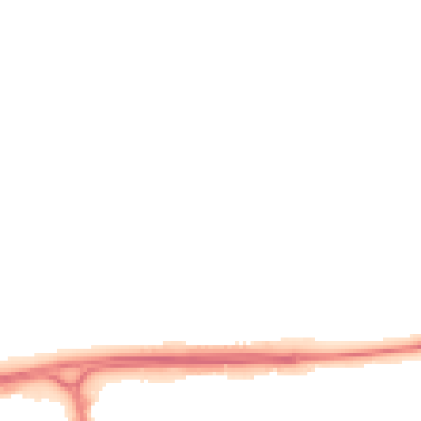 Night-time road noise heatmap for SG1 3NE