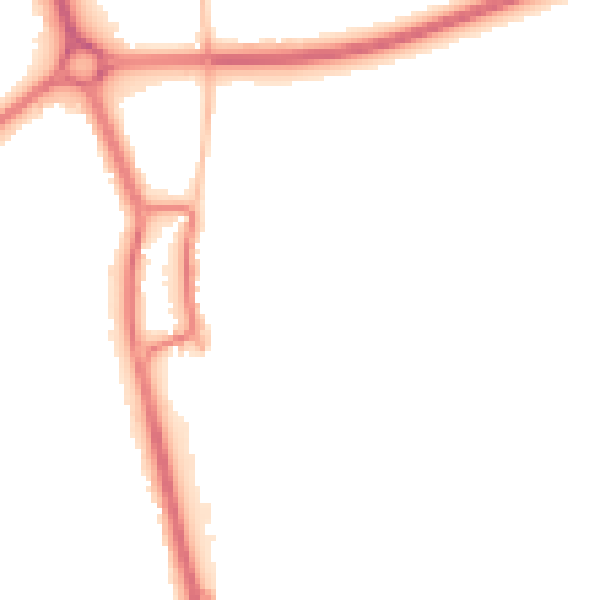 Night-time road noise heatmap for SG1 3QS