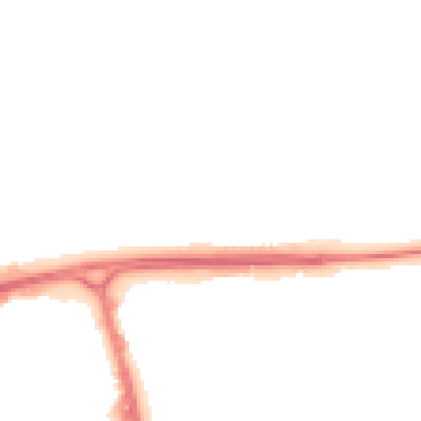 Night-time road noise heatmap for SG1 3TP