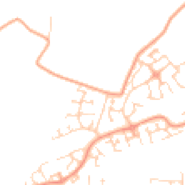 Daytime road noise heatmap for SG1 3XZ