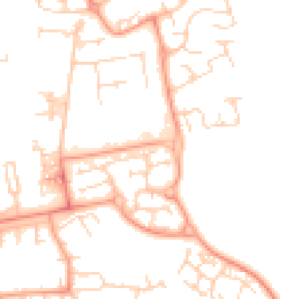 Daytime road noise heatmap for SG1 4GA
