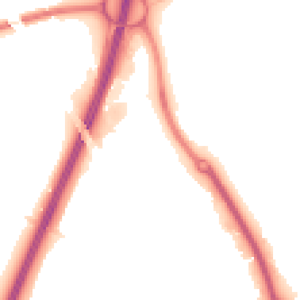 Night-time road noise heatmap for SG1 4RR