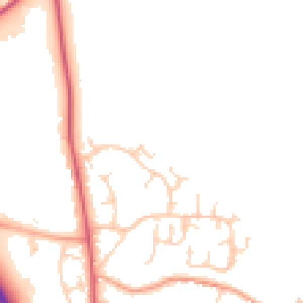 Daytime road noise heatmap for SG1 4TB