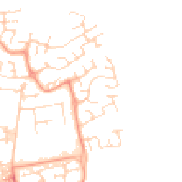 Daytime road noise heatmap for SG1 6AJ