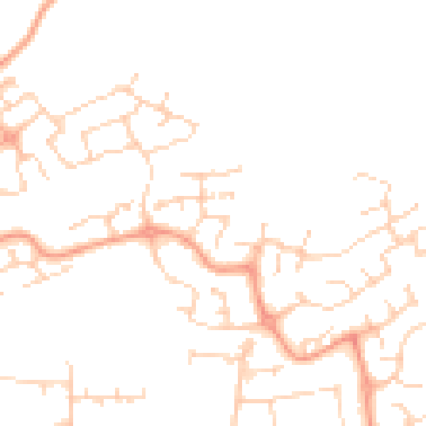 Daytime road noise heatmap for SG1 6AY