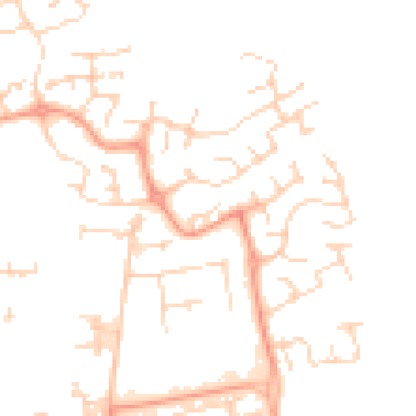 Daytime road noise heatmap for SG1 6BQ