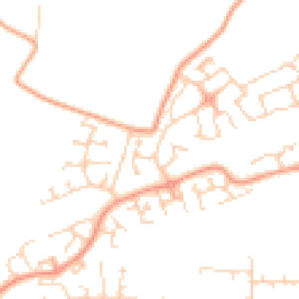 Daytime road noise heatmap for SG1 6DJ