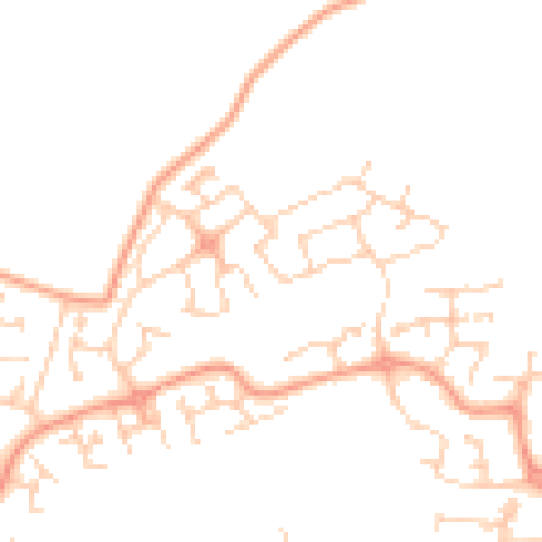 Daytime road noise heatmap for SG1 6GL
