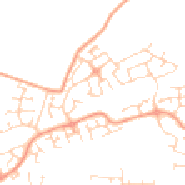 Daytime road noise heatmap for SG1 6GP