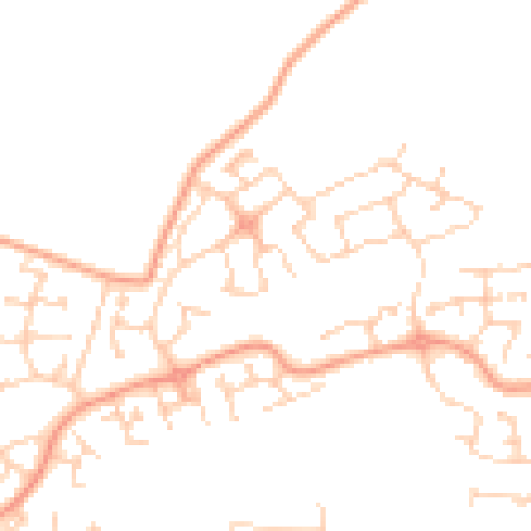 Daytime road noise heatmap for SG1 6GS