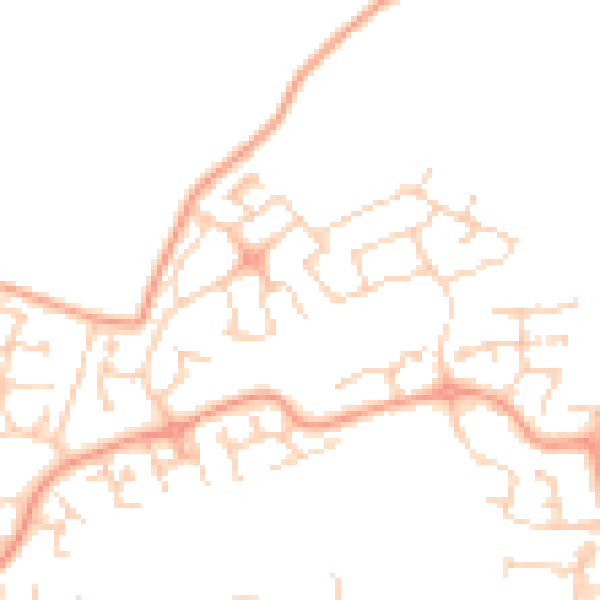Daytime road noise heatmap for SG1 6GT