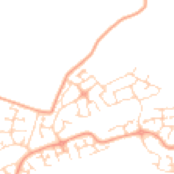 Daytime road noise heatmap for SG1 6GX