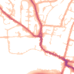 Daytime road noise heatmap for SG12 0AA