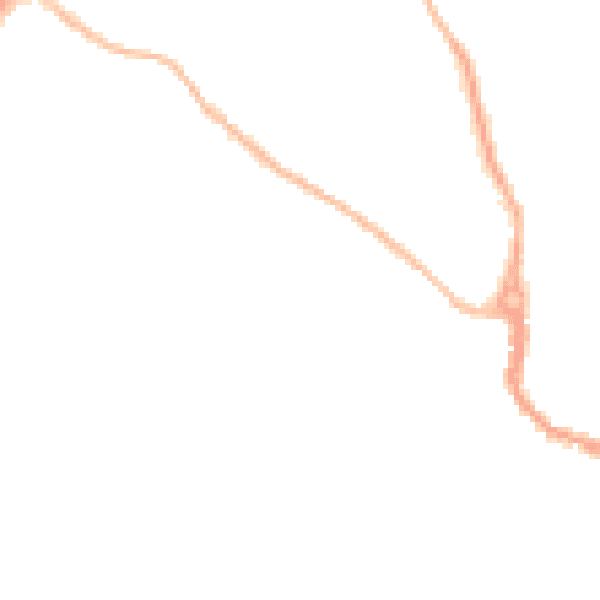 Night-time road noise heatmap for SG12 0AN