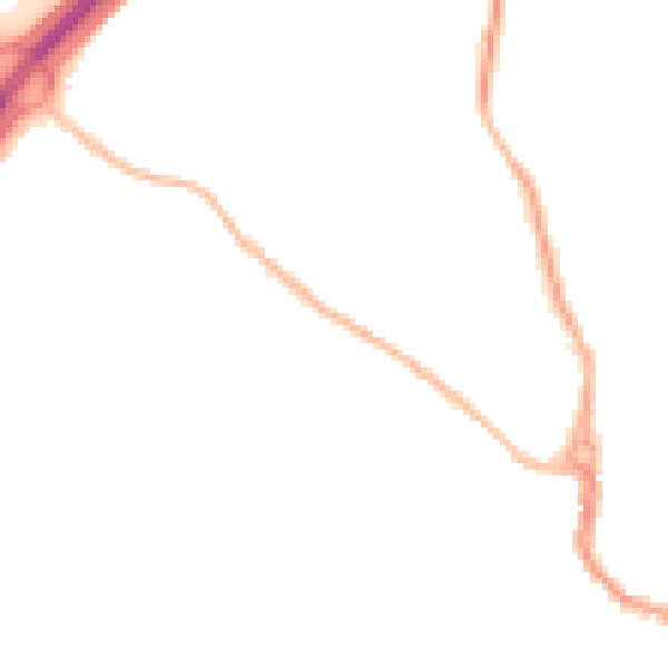 Night-time road noise heatmap for SG12 0AT