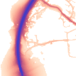 Daytime road noise heatmap for SG12 0AZ