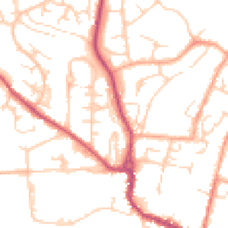 Daytime road noise heatmap for SG12 0BS