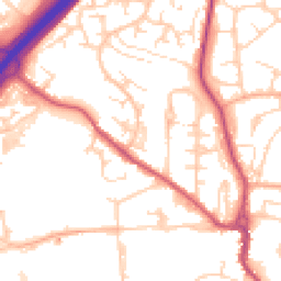 Daytime road noise heatmap for SG12 0BU