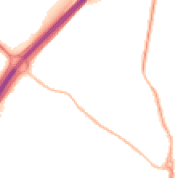 Night-time road noise heatmap for SG12 0BZ