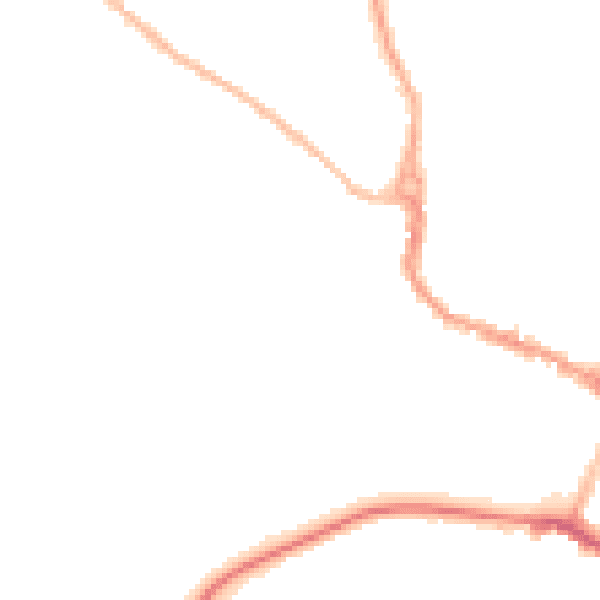 Night-time road noise heatmap for SG12 0DD