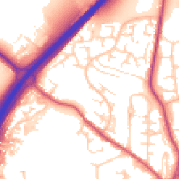 Daytime road noise heatmap for SG12 0DN
