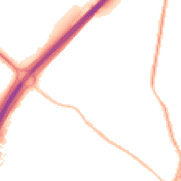 Night-time road noise heatmap for SG12 0DN