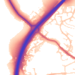 Daytime road noise heatmap for SG12 0EP